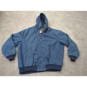 Vintage Frost-Proof Bomber‎ Jacket Mens 3XL TALL Hooded Workwear Made in Mexico